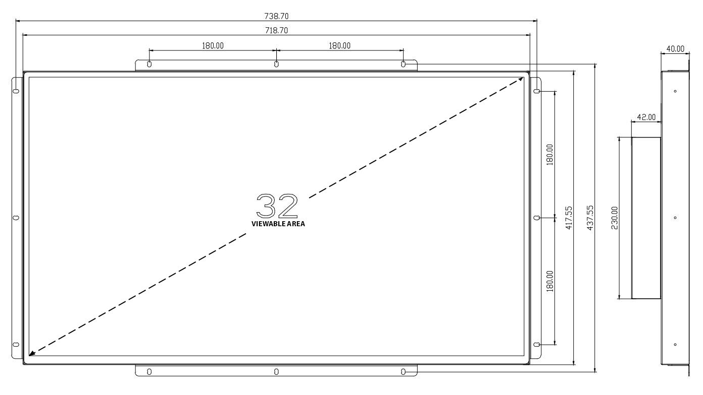 Technical Dimensions - Front View                                        