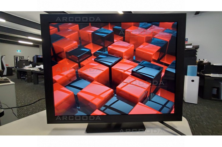 26inch 4x3 aspect ratio LCD monitor with digital art