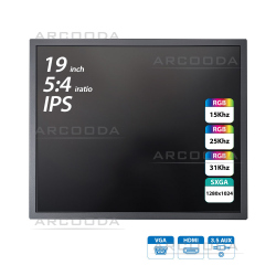19 inch Arcooda 5:4 Ratio LCD Monitor 15khz 24khz 31khz up to 1280x1024