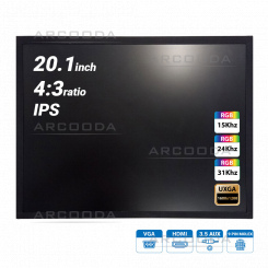20.1 inch 4:3 Ratio Arcade LCD Monitor 15khz 24khz 31khz up to 1600x1200