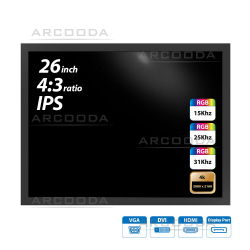 26 inch Arcooda 4:3 Ratio Arcade LCD Monitor 15khz 24khz 31khz up to 2880x2160