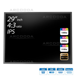 29 inch 4:3 Ratio Arcade LCD Monitor 15khz 24khz 31khz up to 1600x1200