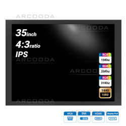 35 inch Arcooda 4:3 Ratio Arcade LCD Monitor 15khz 24khz 31khz up to 1440x1080