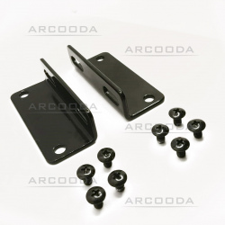 Arcooda Black Foot Pedal Assembly Mounting Brackets and 8 x  M5*12 Screws - Angle 01