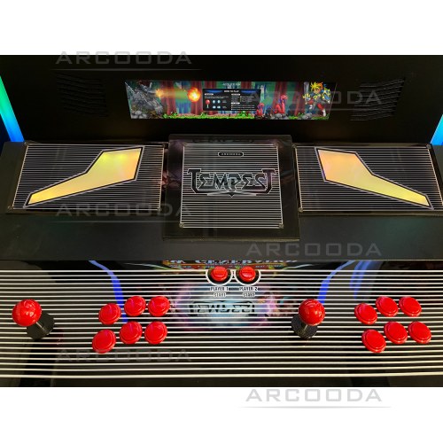 Control Panel Acrylic Arrow Set on Tempest Arcade Machine Upright
