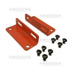 Red Foot Pedal Assembly Mounting Brackets (Set of 2) with 8 x M5*12 Screws - Angle 01