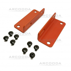 Red Foot Pedal Assembly Mounting Brackets (Set of 2) with 8 x M5*12 Screws - Angle 02