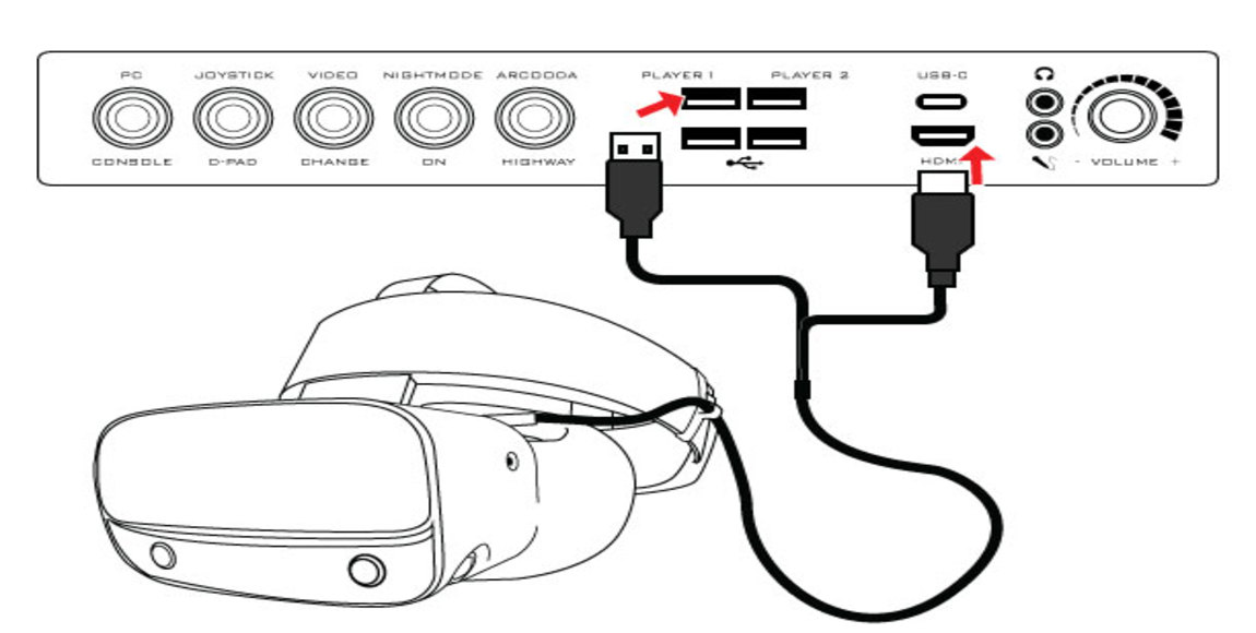 Connect VR Headset to Panel    